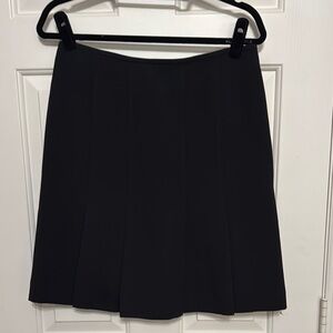 Black Knee-Length A-Line Skirt for Work
